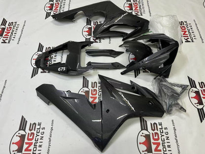 Triumph Daytona 675 Fairing Kit (2006-2008) Faux Carbon Fiber, White at KingsMotorcycleFairings.com