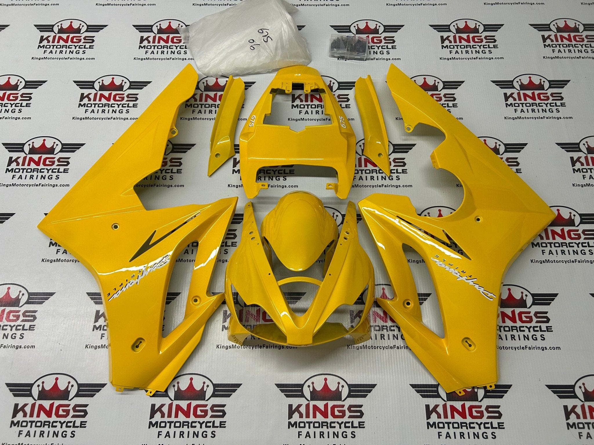 Triumph Daytona 675 Fairing Kit (2006-2008) Gloss Yellow at KingsMotorcycleFairings.com