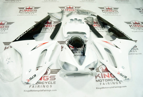 Triumph Daytona 675 Fairing Kit (2009-2012) White, Black, Red at KingsMotorcycleFairings.com