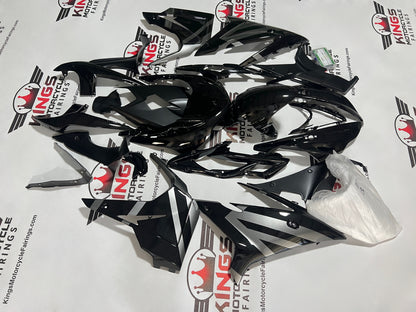 Triumph Daytona 675 Fairings (2013-2016) Black, Silver Stripes from KingsMotorcycleFairings.com