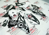 Triumph Daytona 675 Fairing Kit (2013-2016) Black, White Cafe London at KingsMotorcycleFairings.com