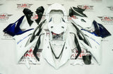 Triumph Daytona 675 Fairing Kit (2013-2016) White, Dark Blue at KingsMotorcycleFairings.com