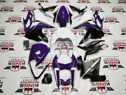 Triumph Daytona 675 Fairing Kit (2013-2016) White, Dark Purple, Black at KingsMotorcycleFairings.com