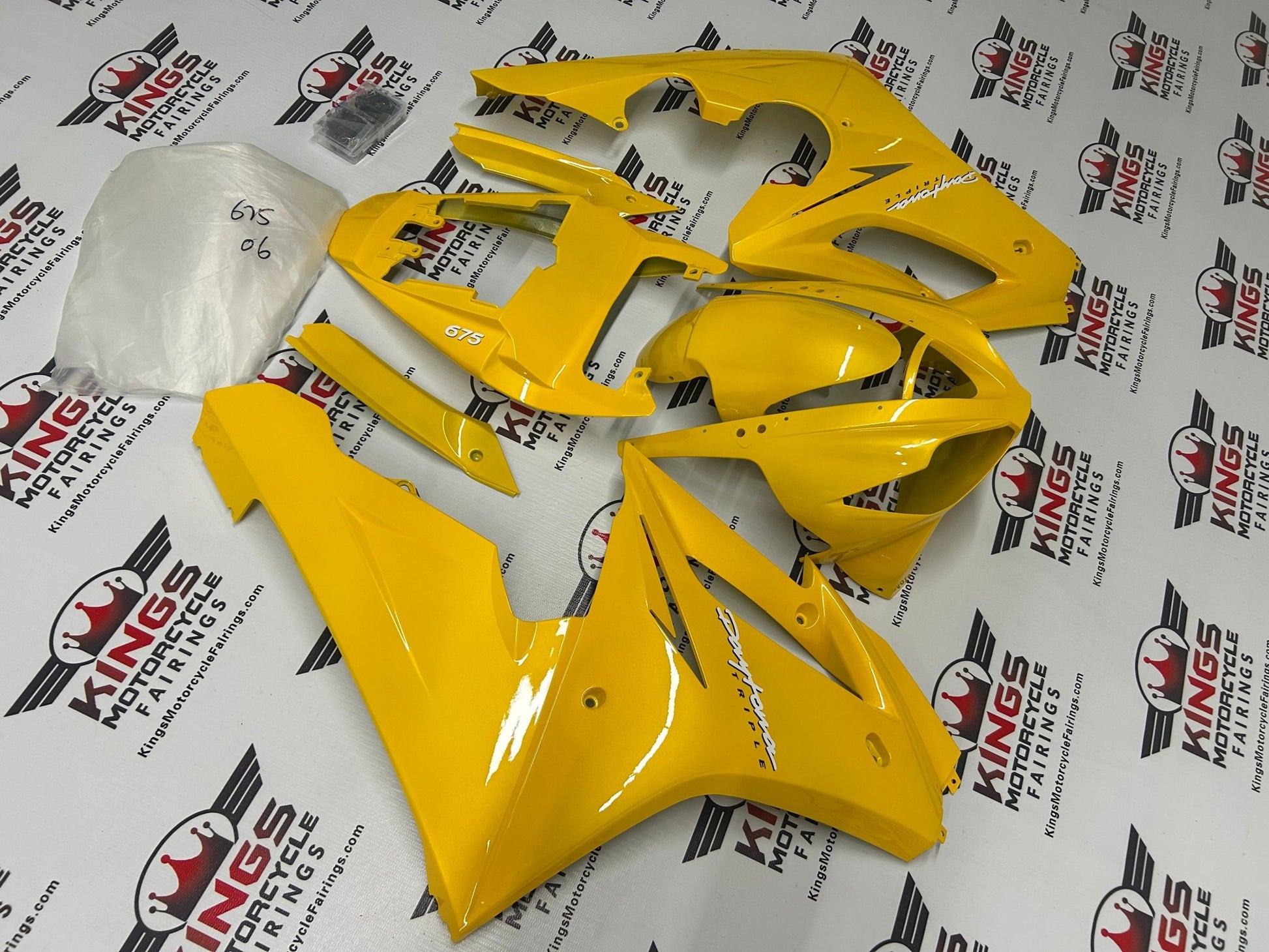 Triumph Daytona 675 Fairing Set (2006-2008) Gloss Yellow at KingsMotorcycleFairings.com