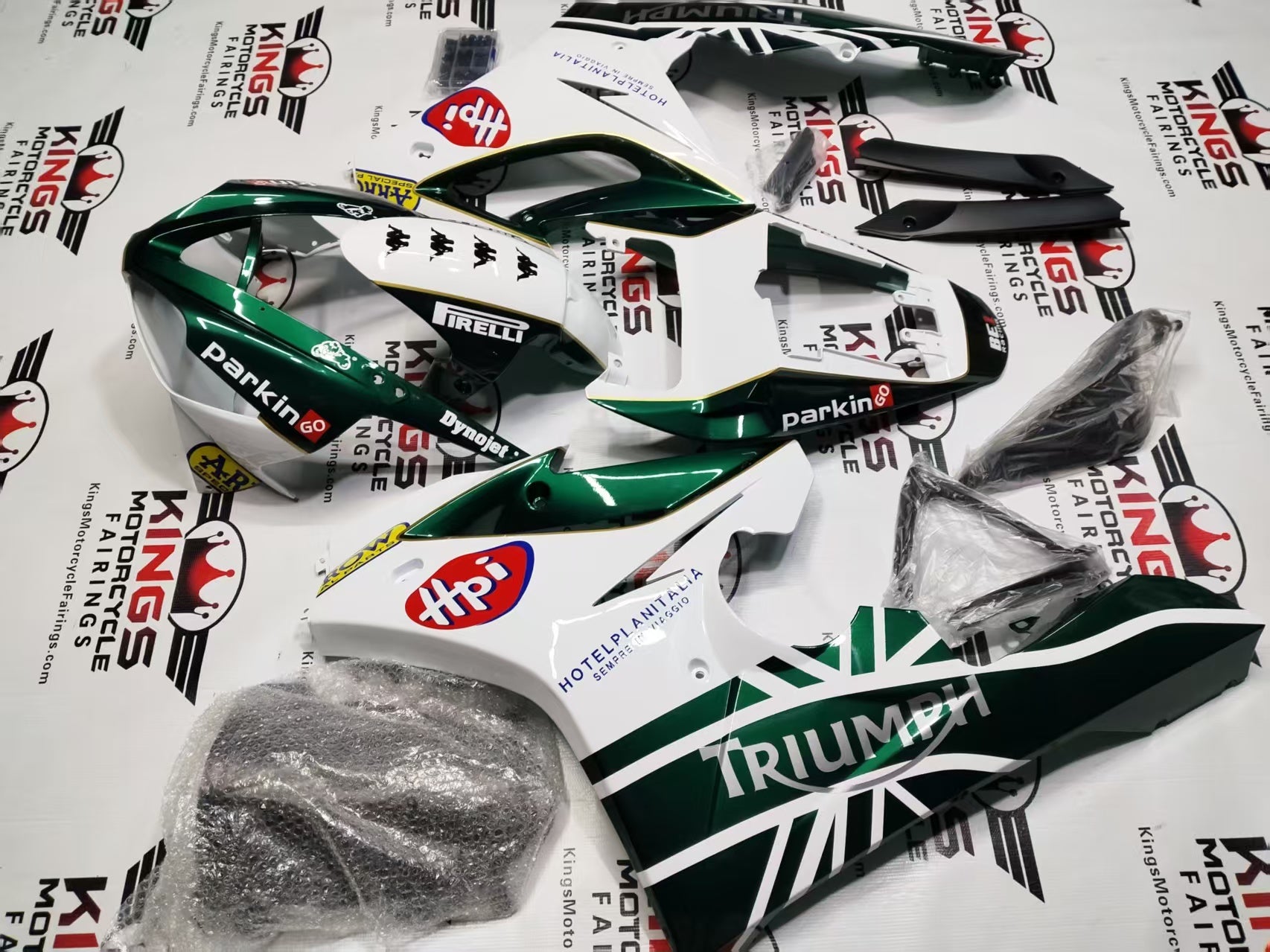 Triumph Daytona 675 Fairing Set (2007) Green, White, Red, Yellow at KingsMotorcycleFairings.com