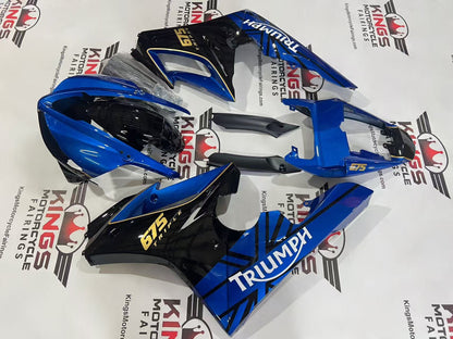 Triumph Daytona 675 Fairing Set (2009-2012) Blue, Black, White, Gold at KingsMotorcycleFairings.com