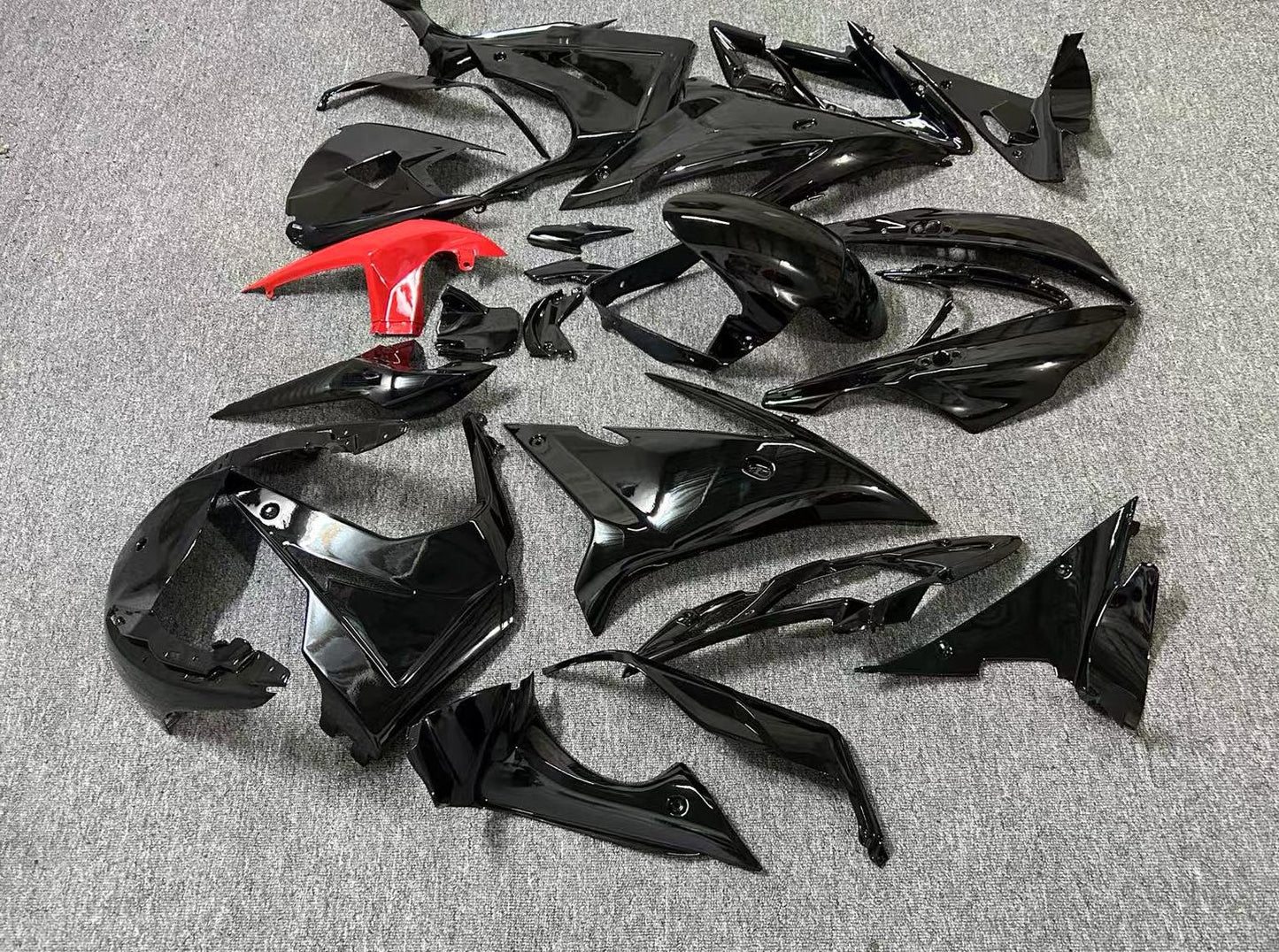Triumph Daytona 675 Fairing Set (2013-2016) Black, Red at KingsMotorcycleFairings.com