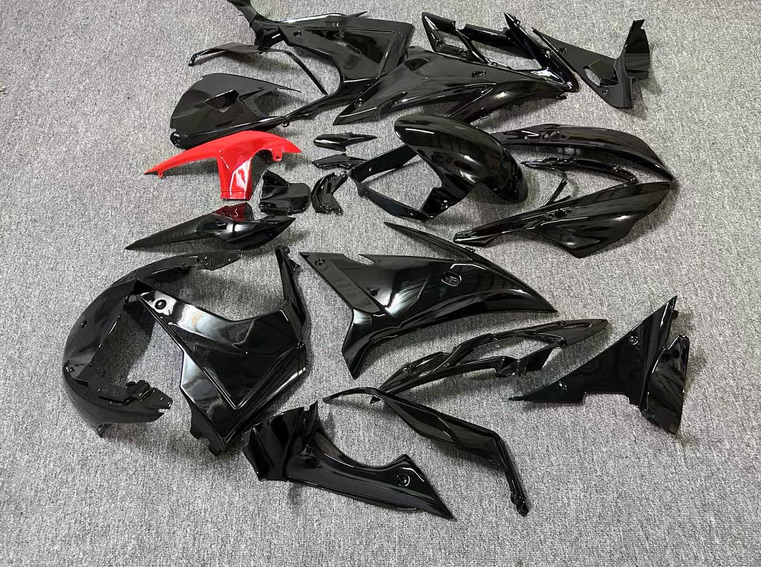 Triumph Daytona 675 Fairing Set (2013-2016) Black, Red at KingsMotorcycleFairings.com