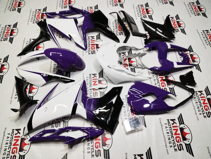 Triumph Daytona 675 Fairing Set (2013-2016) White, Dark Purple, Black at KingsMotorcycleFairings.com