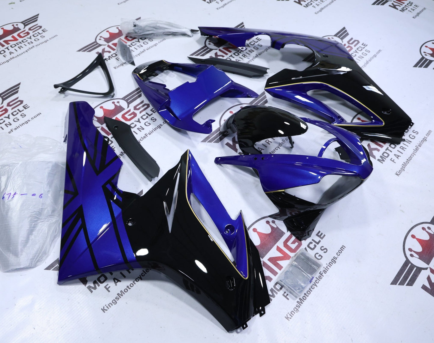 Triumph Daytona 675 Fairings (2006-2008) Black, Blue, Gold from KingsMotorcycleFairings.com