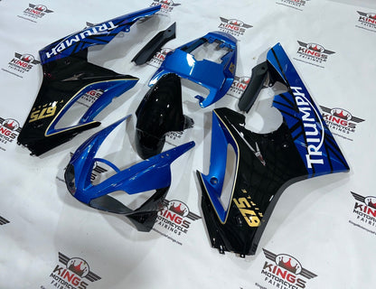 Triumph Daytona 675 Fairings (2006-2008) Blue, Black, Gold, White at KingsMotorcycleFairings.com