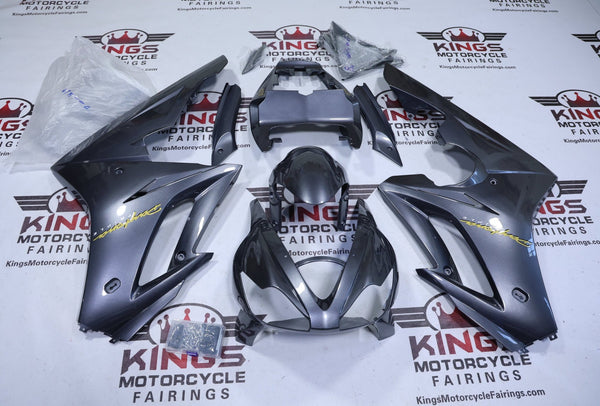 Triumph Daytona 675 Fairings (2006-2008) Dark Silver, Gold at KingsMotorcycleFairings.com