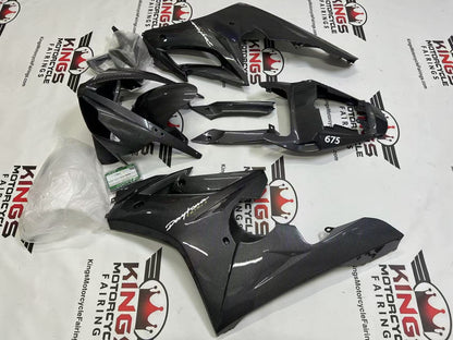 Triumph Daytona 675 Fairings (2006-2008) Faux Carbon Fiber, White from KingsMotorcycleFairings.com