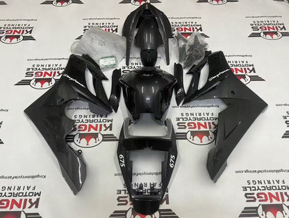Triumph Daytona 675 Fairings (2006-2008) Gloss Faux Carbon Fiber, White from KingsMotorcycleFairings.com