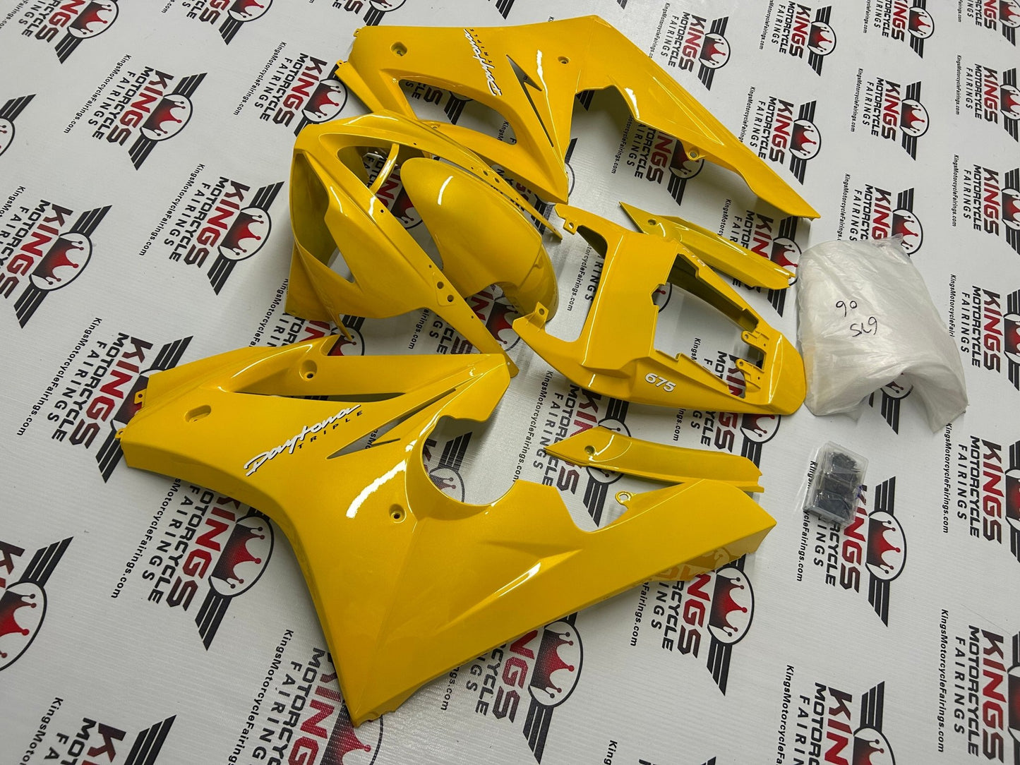 Triumph Daytona 675 Fairings (2006-2008) Gloss Yellow at KingsMotorcycleFairings.com