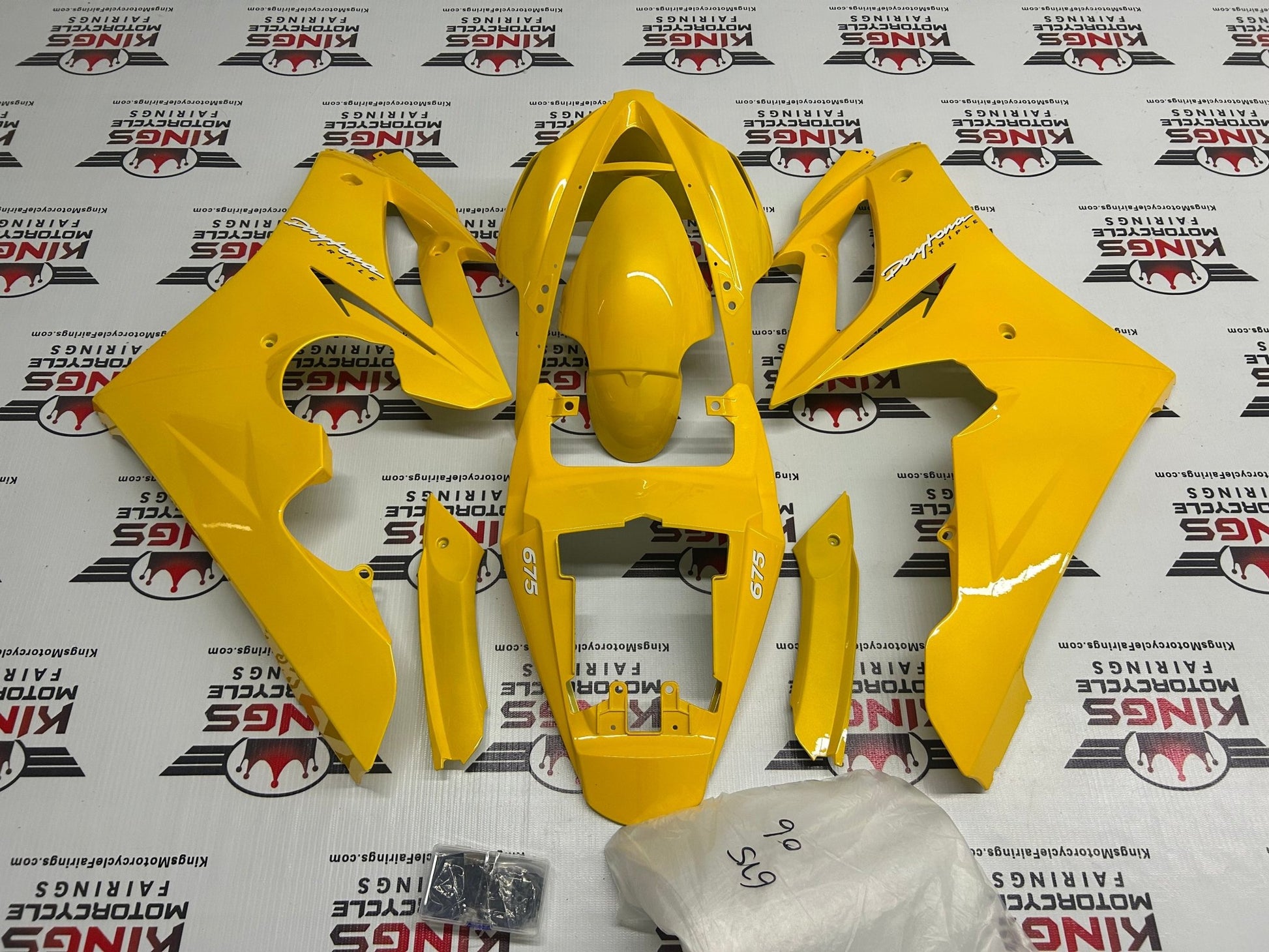 Triumph Daytona 675 Fairings (2006-2008) Gloss Yellow from KingsMotorcycleFairings.com
