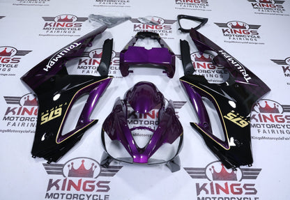 Triumph Daytona 675 Fairing Set (2006-2008) Purple, Black, Gold, White from KingsMotorcycleFairings.com