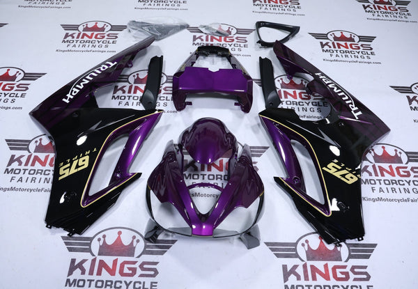 Triumph Daytona 675 Fairings (2006-2008) Purple, Black, Gold at KingsMotorcycleFairings.com