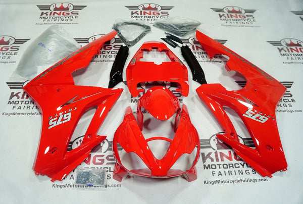 Triumph Daytona 675 Fairings (2006-2008) Red Gloss, Silver at KingsMotorcycleFairings.com