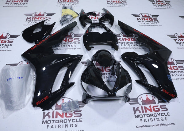 Triumph Daytona 675 Fairings (2009-2012) Black, Red from KingsMotorcycleFairings.com
