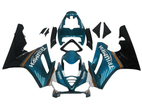 Triumph Daytona 675 Fairings (2009-2012) Blue Teal, Black at KingsMotorcycleFairings.com