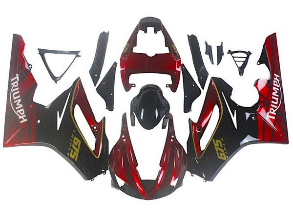 Triumph Daytona 675 Fairings (2009-2012) Candy Red, Black, Gold, White at KingsMotorcycleFairings.com