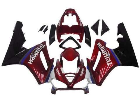 Triumph Daytona 675 Fairings (2009-2012) Candy Red, Black, White at KingsMotorcycleFairings.com