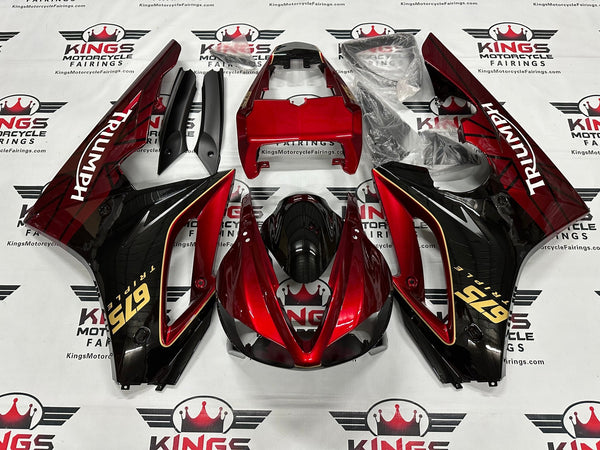 Triumph Daytona 675 Fairings (2009-2012) Candy Red, Black, Yellow, White at KingsMotorcycleFairings.com