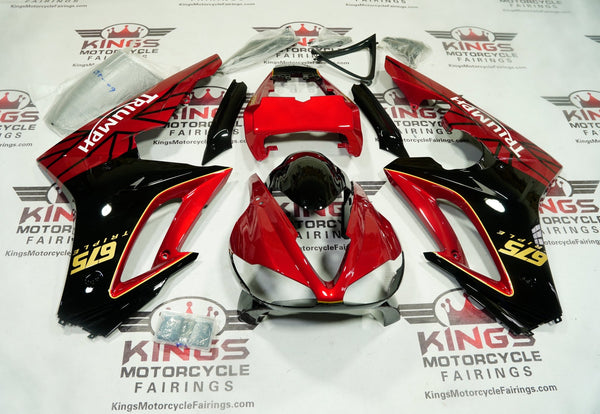 Triumph Daytona 675 Fairings (2009-2012) Dark Red, Black, Yellow, White at KingsMotorcycleFairings.com