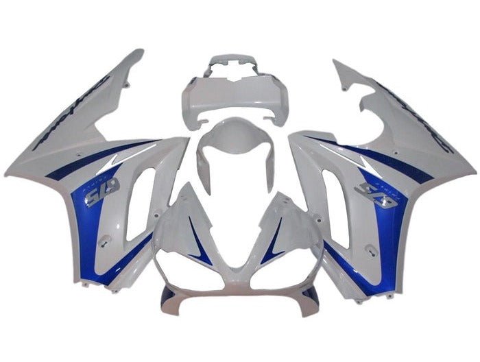 Triumph Daytona 675 Fairings (2009-2012) Gloss White, Blue at KingsMotorcycleFairings.com