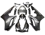 Triumph Daytona 675 Fairings (2009-2012) Matte Black, White at KingsMotorcycleFairings.com