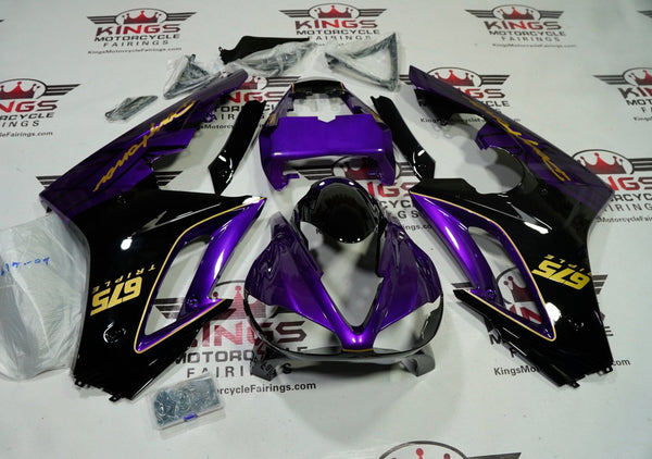 Triumph Daytona 675 Fairings (2009-2012) Purple, Black, Gold from KingsMotorcycleFairings.com