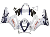 Triumph Daytona 675 Fairings (2009-2012) White, Dark Blue at KingsMotorcycleFairings.com