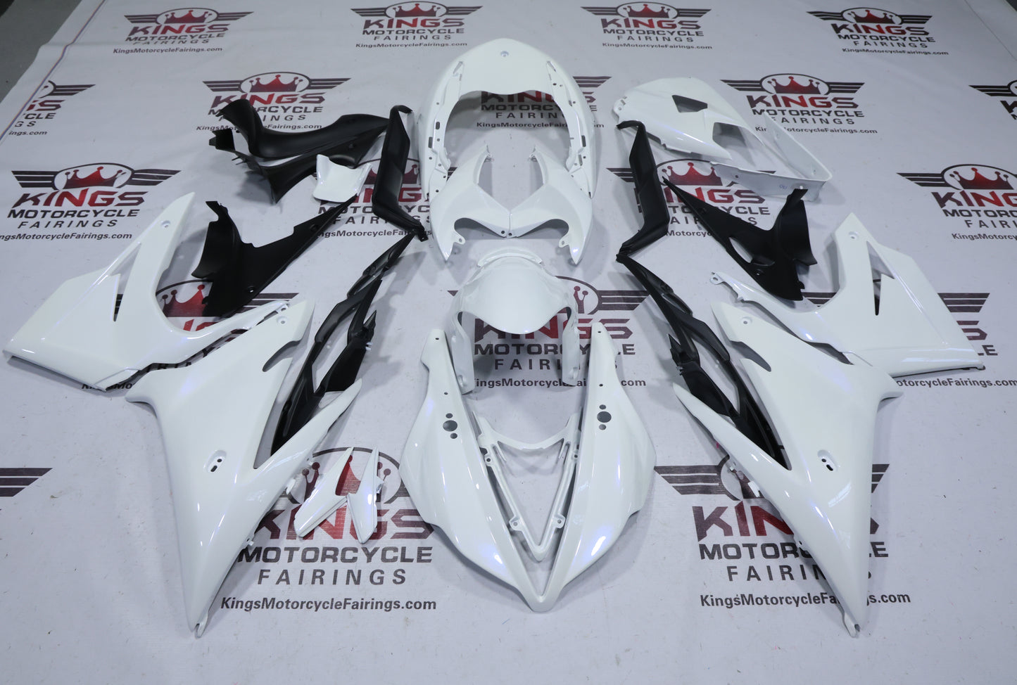 Triumph Daytona 675 Fairings (2013-2016) All Pearl White at KingsMotorcycleFairings.com