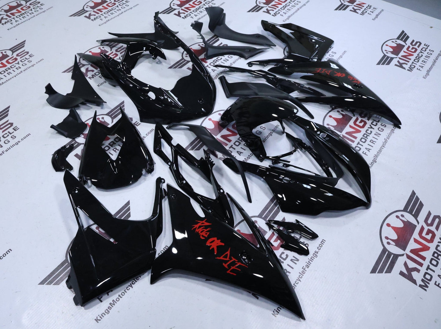 Triumph Daytona 675 Fairings (2013-2016) Black Ride or Die at KingsMotorcycleFairings.com