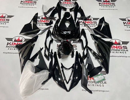 Triumph Daytona 675 Fairings (2013-2016) Black, Silver Stripes at KingsMotorcycleFairings.com