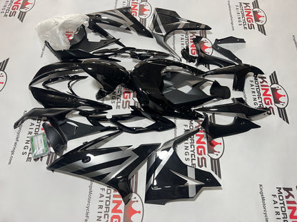 Triumph Daytona 675 Fairing Kit (2013-2016) Black, Silver Stripes at KingsMotorcycleFairings.com
