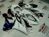 Triumph Daytona 675 Fairings (2013-2016) White, Dark Blue at KingsMotorcycleFairings.com