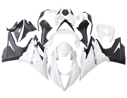 Triumph Daytona 675 Fairings (2013-2016) White, Matte Black at KingsMotorcycleFairings.com