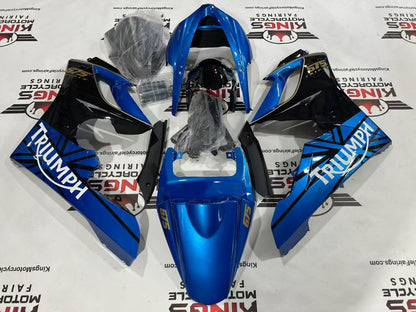 Triumph Daytona 675 Race Fairing Kit (2006-2008) Blue, Black, Gold, White at KingsMotorcycleFairings.com