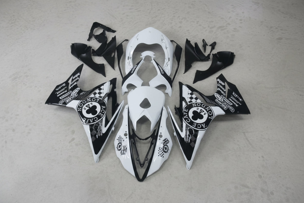 Triumph Daytona 675 Fairing Kit (2013-2016) Black, White London at KingsMotorcycleFairings.com