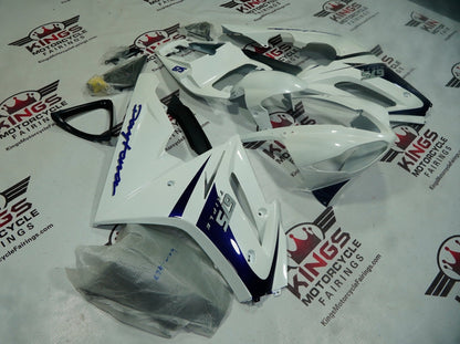 Triumph Daytona 675 Fairing Set (2009-2012) White, Dark Blue, Gray at KingsMotorcycleFairings.com