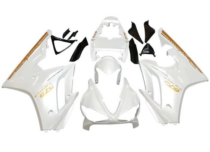 Triumph Daytona 675 Fairing kit (2009-2012) Pearl White, Gold at KingsMotorcycleFairings.com