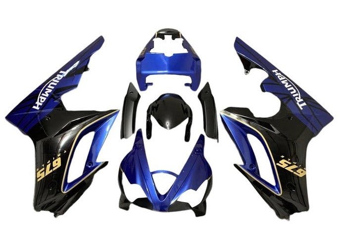 Triumph Daytona 675 Fairing set (2009-2012) Blue, Black, Yellow, White at KingsMotorcycleFairings.com