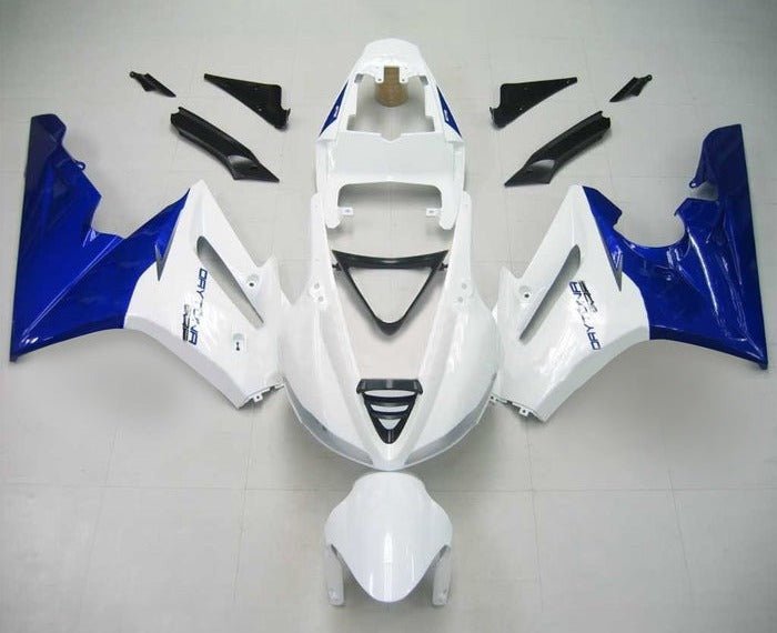 Triumph Daytona 675 Fairing set (2009-2012) Gloss White, Gloss Blue at KingsMotorcycleFairings.com