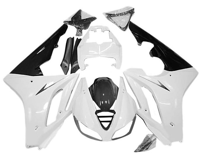 Triumph Daytona 675 Fairing set (2009-2012) White Gloss, Black at KingsMotorcycleFairings.com