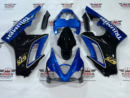 Triumph Daytona 675 Fairings (2006-2008) Blue, Black, White, Gold at KingsMotorcycleFairings.com