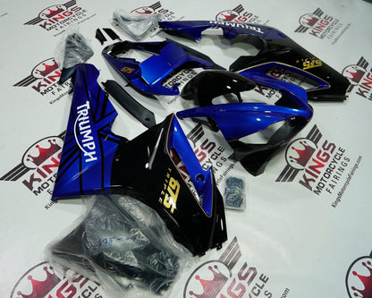Triumph Daytona 675 (2009-2012) Blue, Black, Yellow & White Fairings at KingsMotorcycleFairings.com
