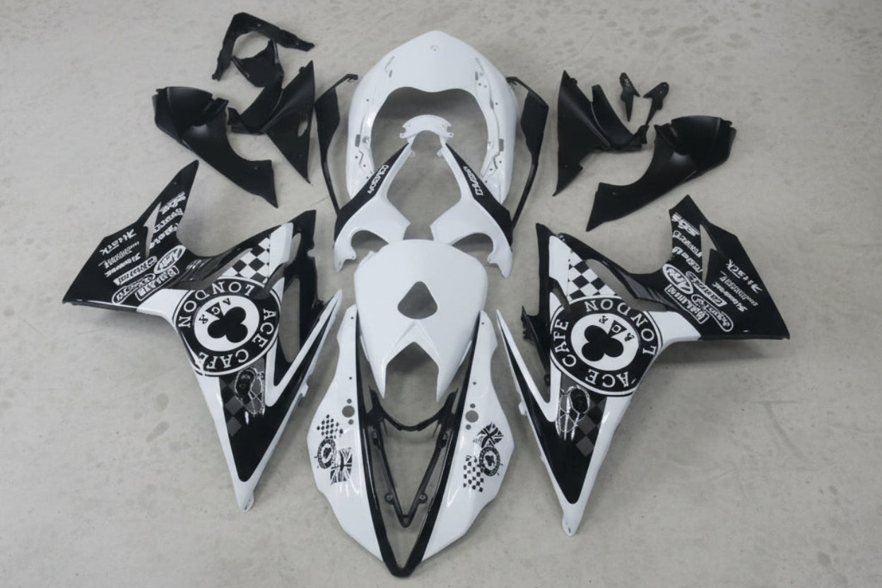 Triumph Daytona 675 Fairings (2013-2016) Black, White London at KingsMotorcycleFairings.com