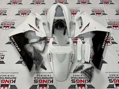 Triumph Daytona 675 Race Fairing Set (2009-2012) White, Black, Red at KingsMotorcycleFairings.com